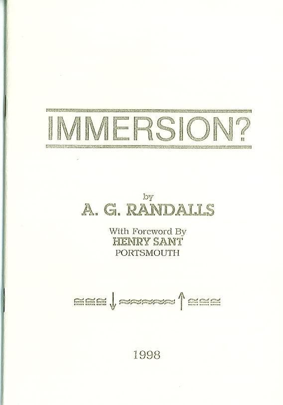 Immersion?
